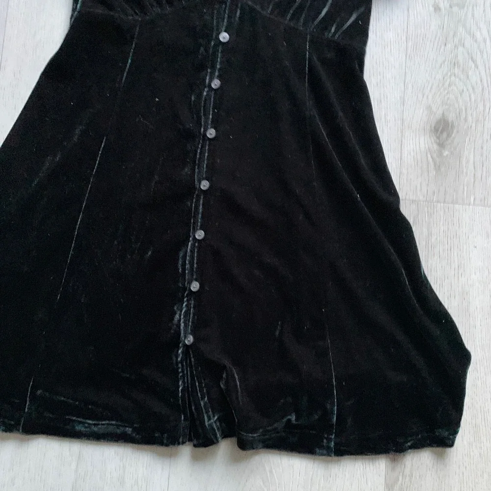 GAP Teen Black Velvet Button-Front‎ Dress Girls' Size 12